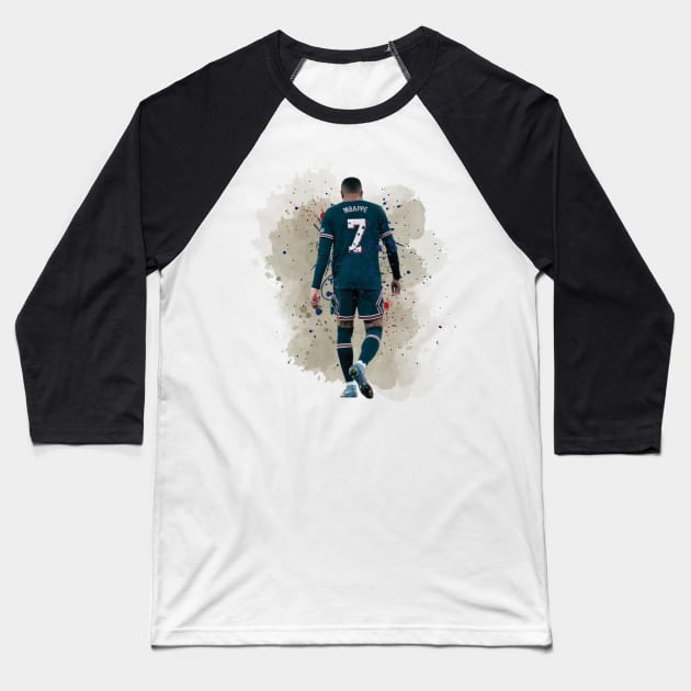 Mbappe Psg Baseball T-Shirt by Lottz_Design 